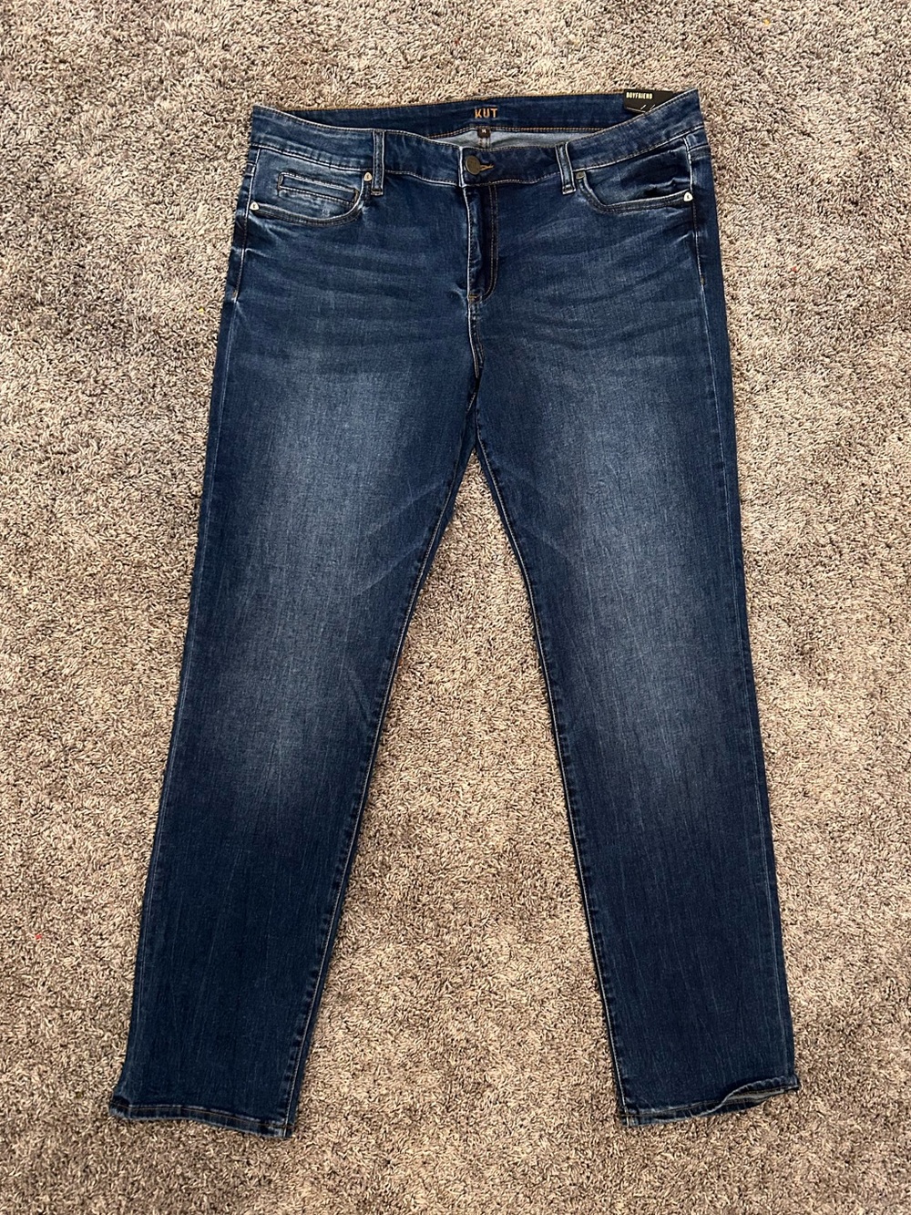 KUT from the Kloth Dark Wash boyfriend Jeans 14